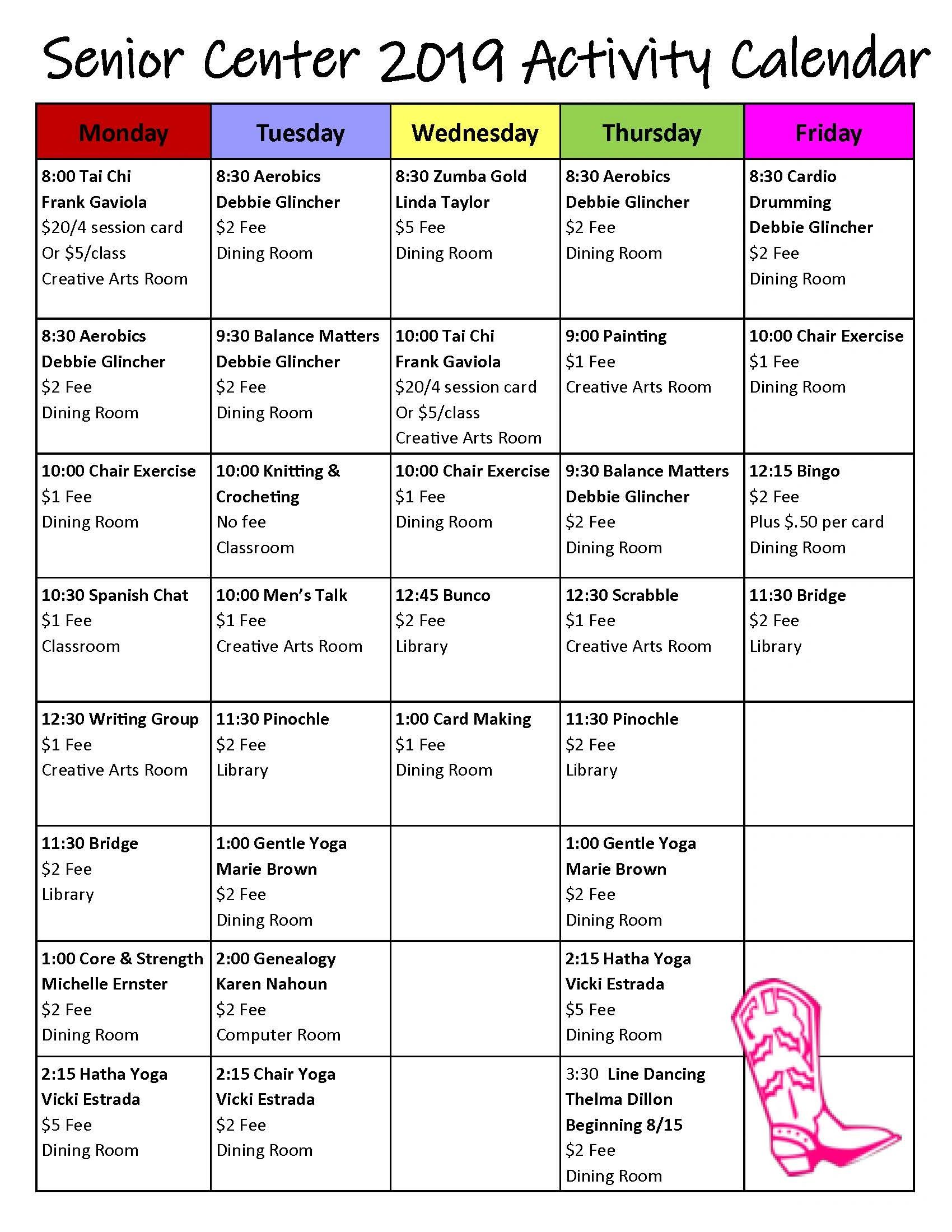 Calendar Events Senior Center Of Elk Grove